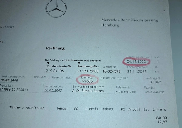 Mercedes-Benz Klasa E cena 28500 przebieg: 197000, rok produkcji 2007 z Chrzanów małe 232